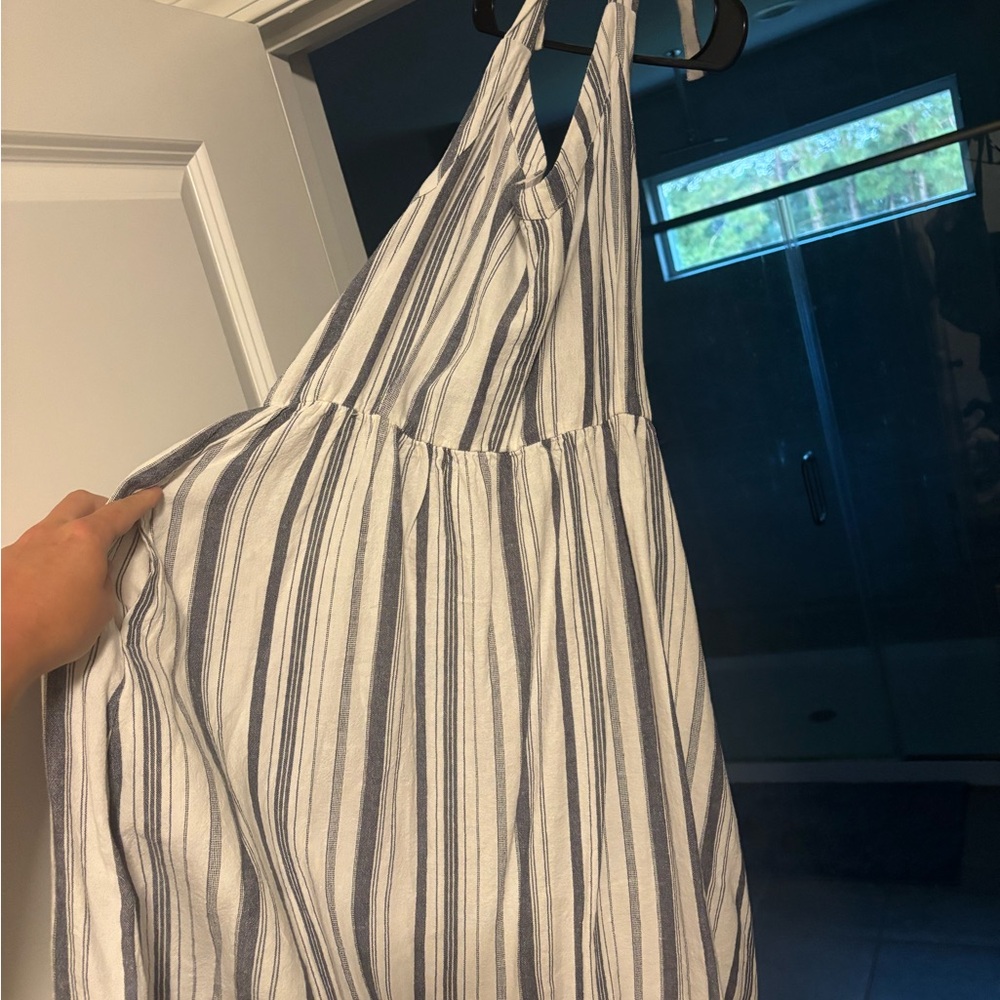 Roxy Navy and White Striped Dress